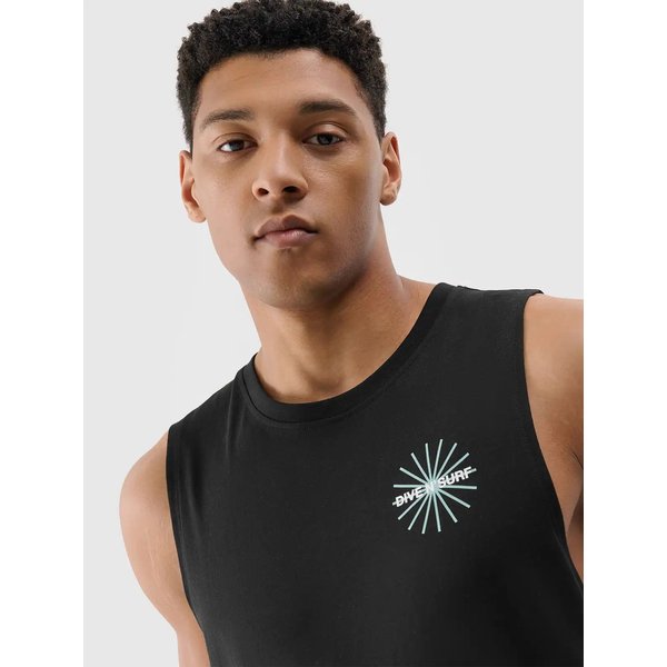 Bezrękawnik męski TSLEM212 4F - głęboka czerń