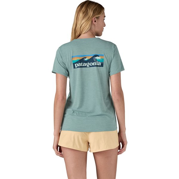 Koszulka damska Capilene Cool Daily Graphic Design Patagonia - Boardshort Logo: Thermal Blue X-Dye