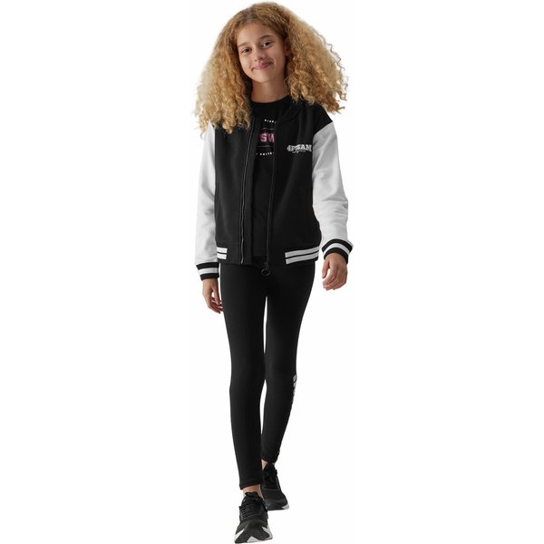 Bluza dziewczęca 4FJAW23TSWSF641 4F - głęboka czerń