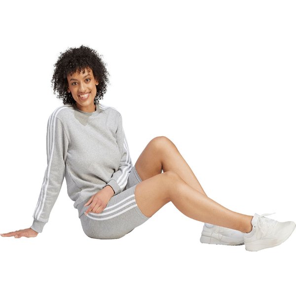 Bluza damska Essentials 3-Stripes Fleece Sweatshirt Adidas - szary