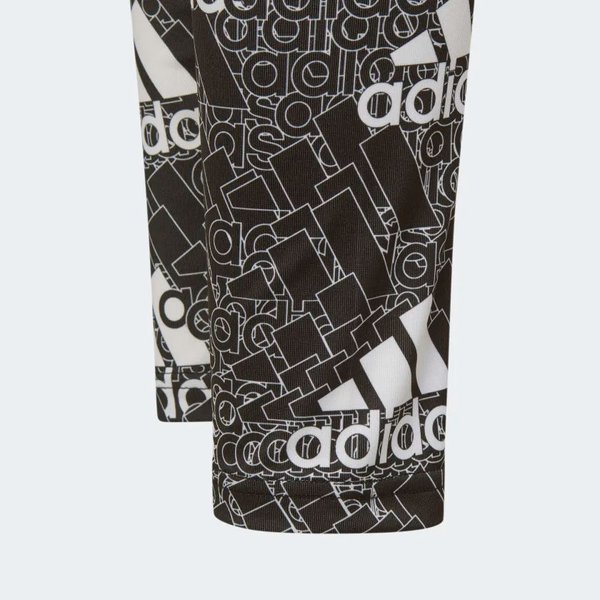 Legginsy juniorskie Aeroready Designed to Move Brand Love Long Tights Adidas - szare