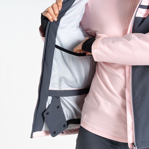 Kurtka narciarska damska Flurry Jacket Dare2B - Crystal rose/Ebony grey