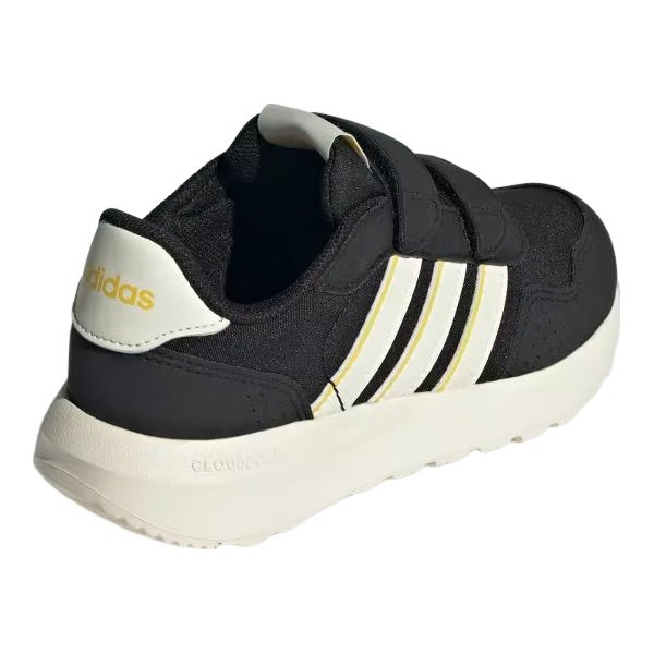 Buty Run 60S Jr Adidas - Core Black/Off White/Utility Yellow