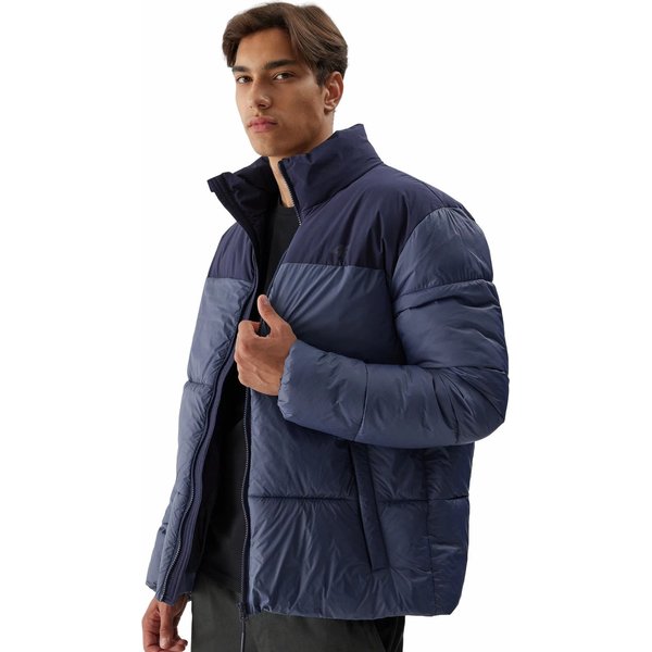 Kurtka puchowa męska 4FWAW23TDJAM348 4F - denim