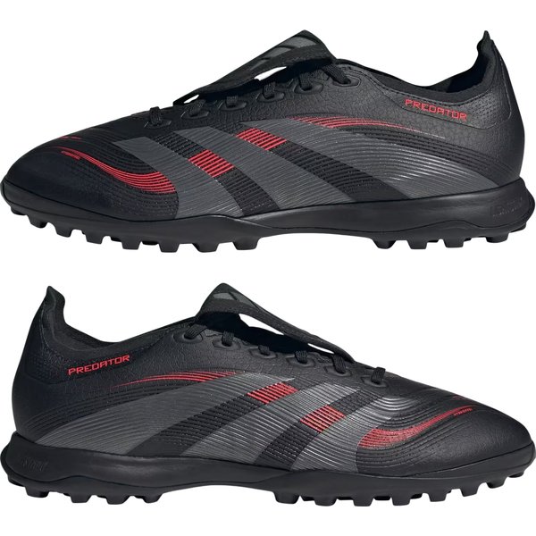 Buty piłkarskie, turfy Predator League Fold-Over Tongue Adidas - Core Black/Grey Four/Lucid Red