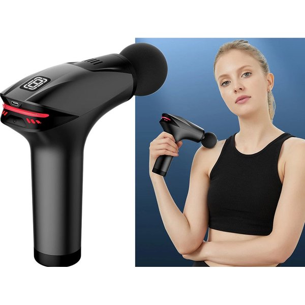 Pistolet do masażu z wymiennymi końcówkami HB-001