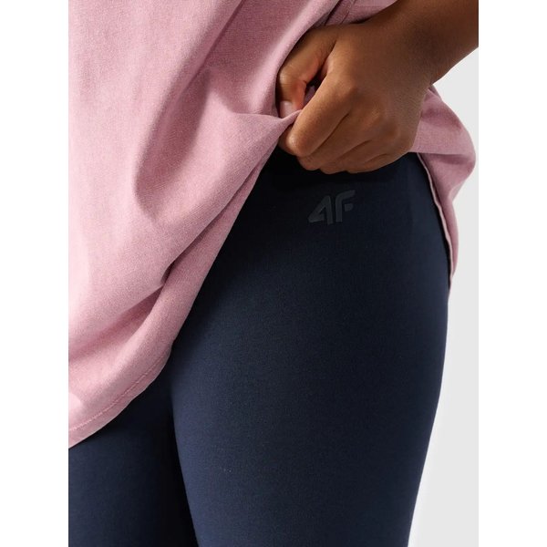 Legginsy dziewczęce 4FJWMM00TTIGF178 4F - granat