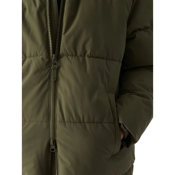 Płaszcz puchowy chłopięcy TDJAM464 4F - khaki