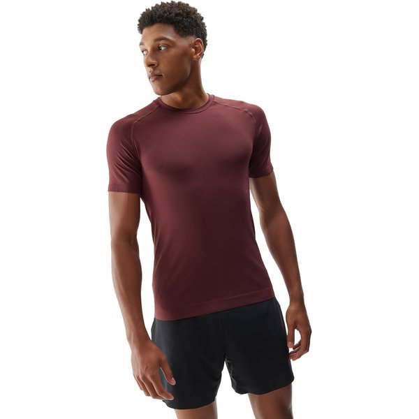 Koszulka męska 4FAW23TFTSM435 4F - ciemny czerwony