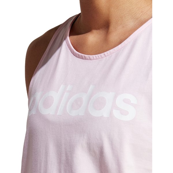 Bezrękawnik, top damski Loungewear Essentials Loose Logo Tank Top Adidas - różowy