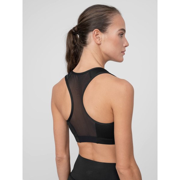 Biustonosz sportowy damski H4Z22 STAD011 4F - czarny