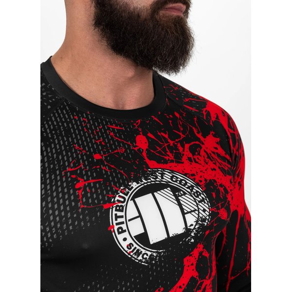 Longsleeve męski Mens Rash Longsleeve Net Camo 2 Pitbull West Coast - czarny