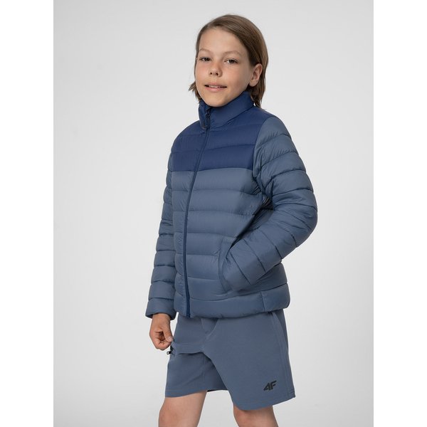 Kurtka puchowa chłopięca 4FJSS23TDJAM077 4F - denim