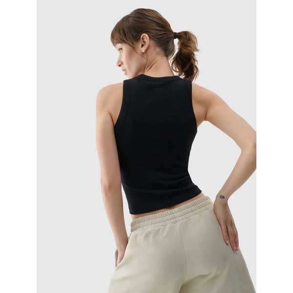 Bezrękawnik damski TSLEF119 4F - głęboka czerń