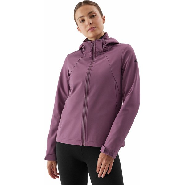 Softshell damski 4FAW23TSOFF152 4F - ciemny róż