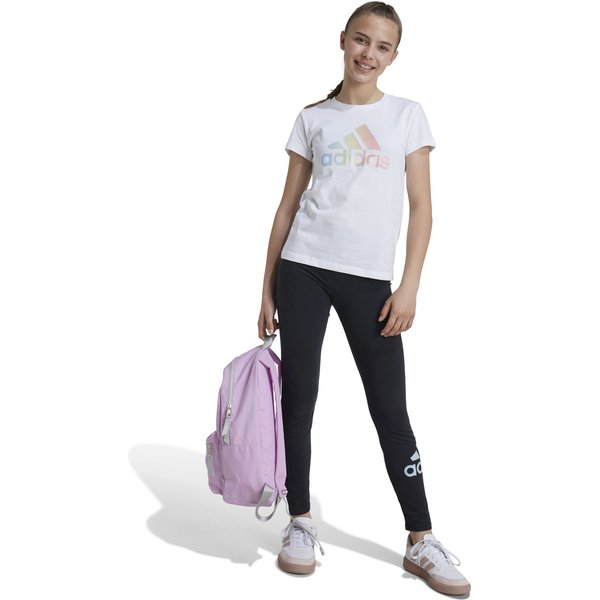 Koszulka juniorska Metallic Print Adidas - biała