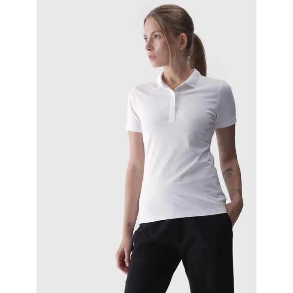 Koszulka damska polo 4FWMM00TPTSF317 4F - biały