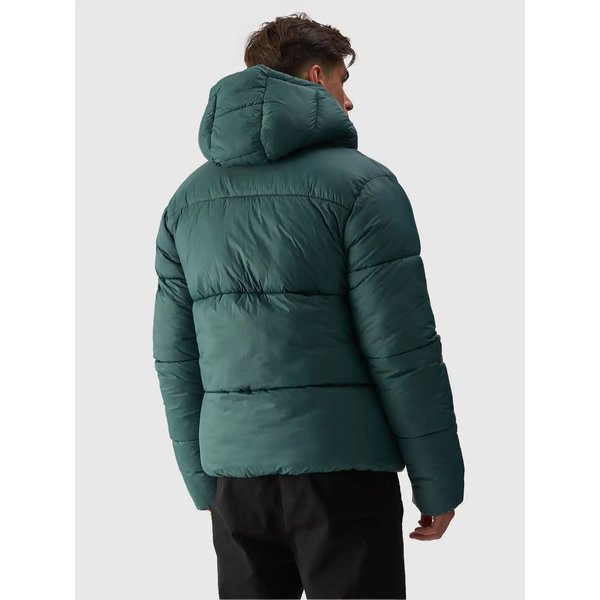 Kurtka puchowa męska TDJAM480 4F - ciemna zieleń