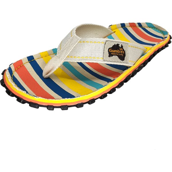 Klapki Islander Canvas Gumbies - beżowy/pomarańczowy/czerwony