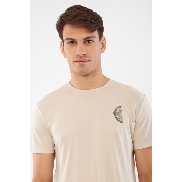Koszulka męska Rune Bamboo Man Viking - beżowy