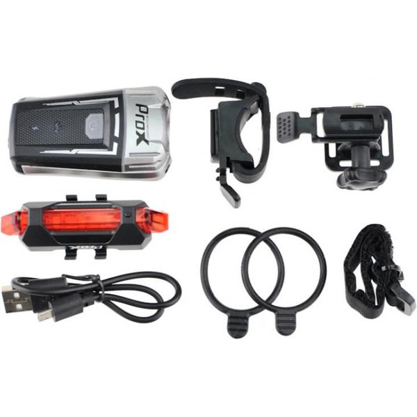 Zestaw lamp rowerowych Ursa 300lm + 10lm USB Prox