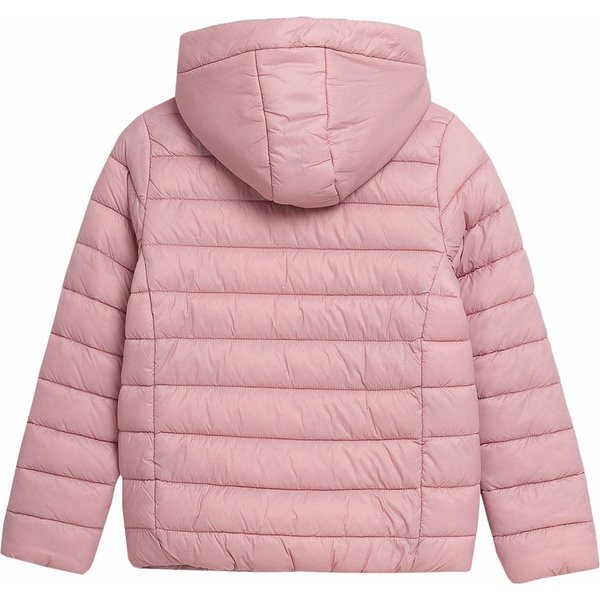 Kurtka puchowa dziewczęca 4FJAW23TDJAF266 4F - jasny róż