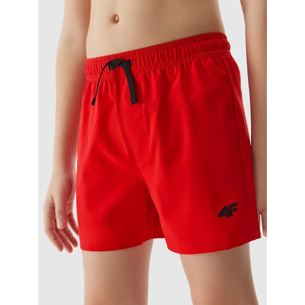 Spodenki kąpielowe chłopięce UBDSM110 4F - czerwony