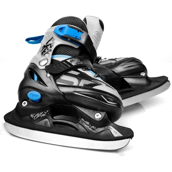 Rolki regulowane z wymienną płozą Quattro 4w1 Spokey - niebieskie