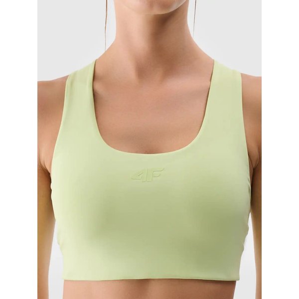 Biustonosz sportowy damski USBAF152 4F - jasna zieleń