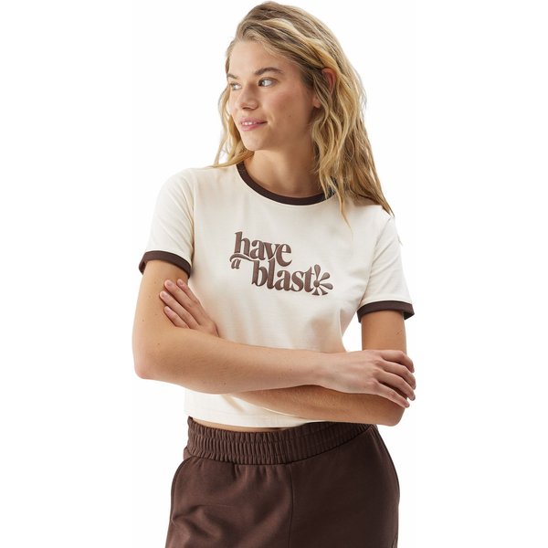 Koszulka damska 4FAW23TTSHF0879 4F - kremowy