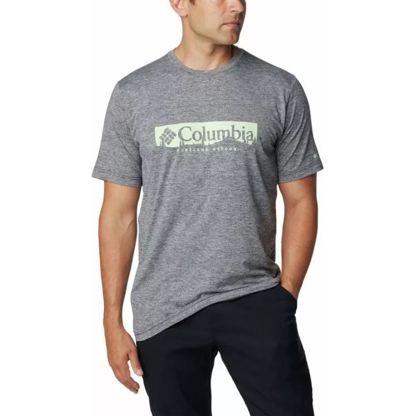 Koszulka męska Kwick Hike Graphic SS Tee Columbia - Black Heather 2