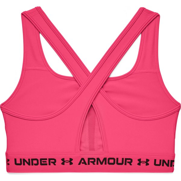 Biustonosz sportowy damski Crossback Mid Bra Under Armour - pink