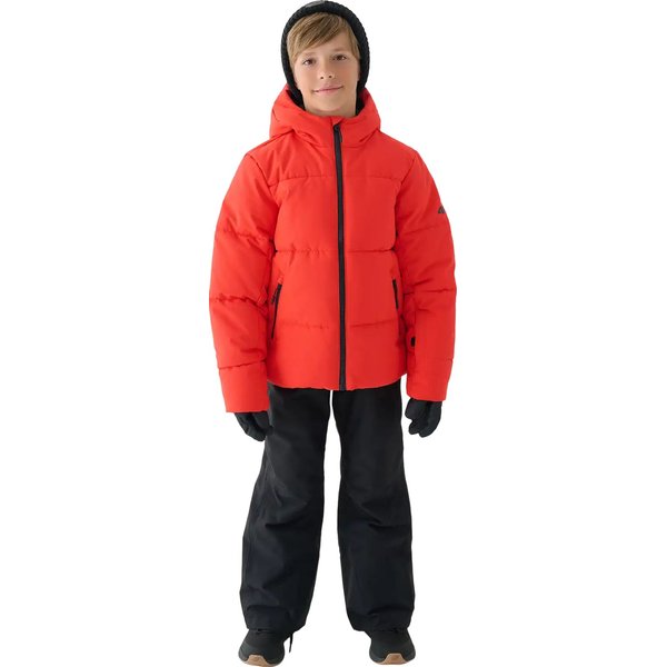 Kurtka narciarska juniorska TTJAM534 4F - czerwony