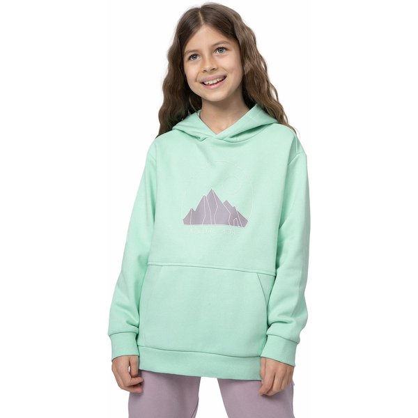 Bluza dziewczęca 4FJSS23TSWSF277 4F - miętowa