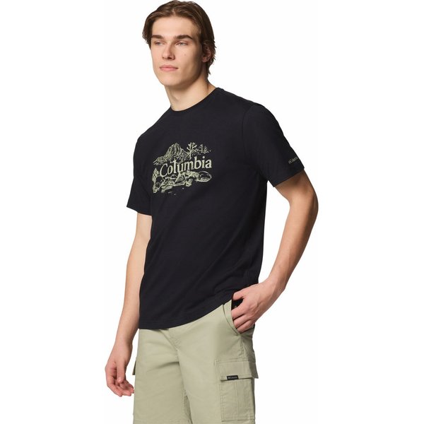 Koszulka męska Kettle River Graphic Columbia - Black/Campsite