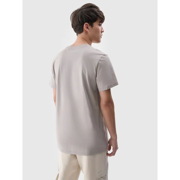 Koszulka męska TTSHM2074 4F - ciepły jasny szary
