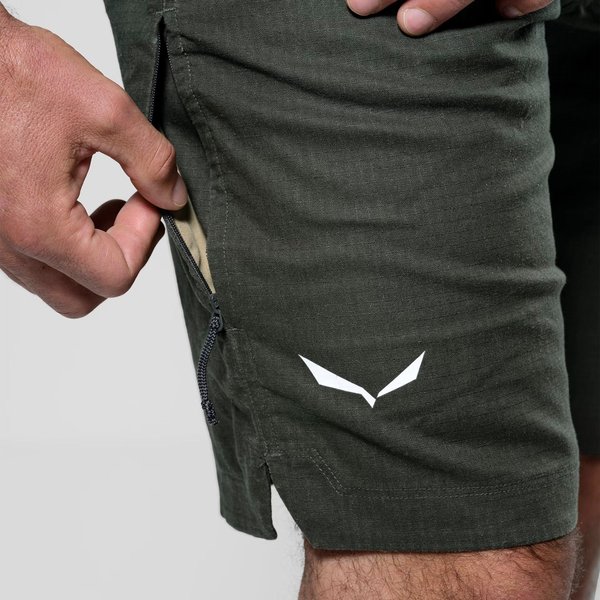 Spodenki męskie Agner Hemp Ripstop Salewa - dark olive