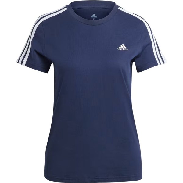 Koszulka damska Loungewear Essentials Slim 3-Stripes Tee Adidas