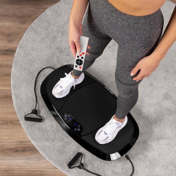 Platforma wibracyjna do ćwiczeń XP750 3D Intense z pilotem Gymtek - czarna
