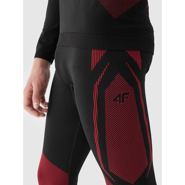 Spodnie termoaktywne męskie USEAM166 4F - czerwony