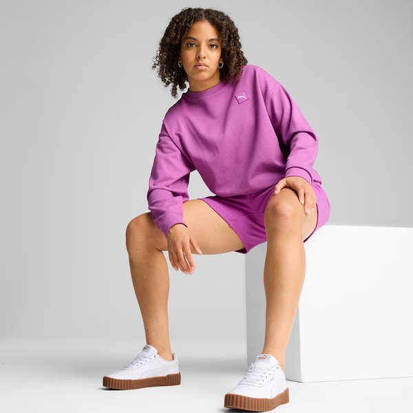 Bluza damska Ess Elevated Comfort Crew Puma - Wild Berry