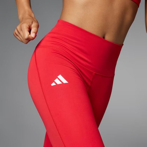 Legginsy damskie Adizero Essentials Full Length Adidas - czerwone