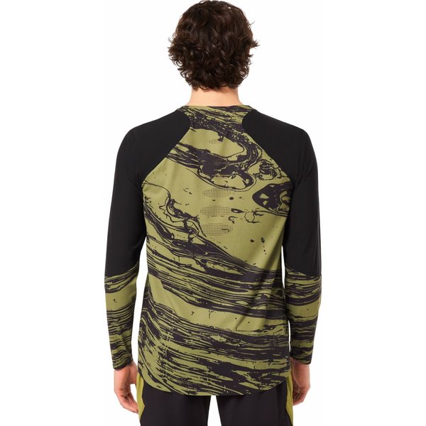 Longsleeve rowerowy męski Seeker Airline LS Oakley - Duality Swirl Green/Black