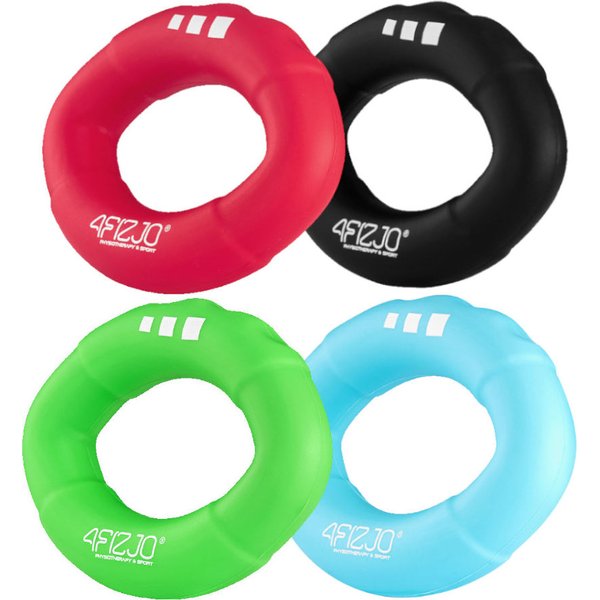 Silikonowy ściskacz, kółko do ściskania 4Fizjo - niebieski, opór średni