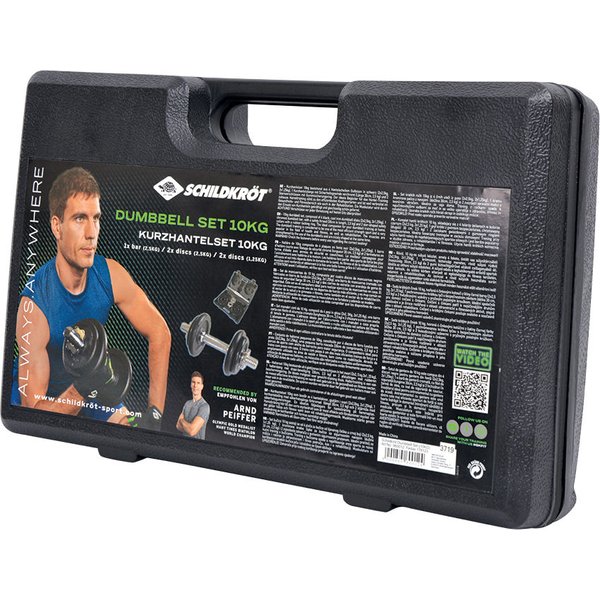 Zestaw hantli żeliwnych w walizce 10kg Schildkröt Fitness
