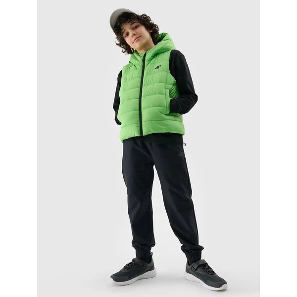 Kamizelka puchowa chłopięca TVJAM169 4F - soczysta zieleń