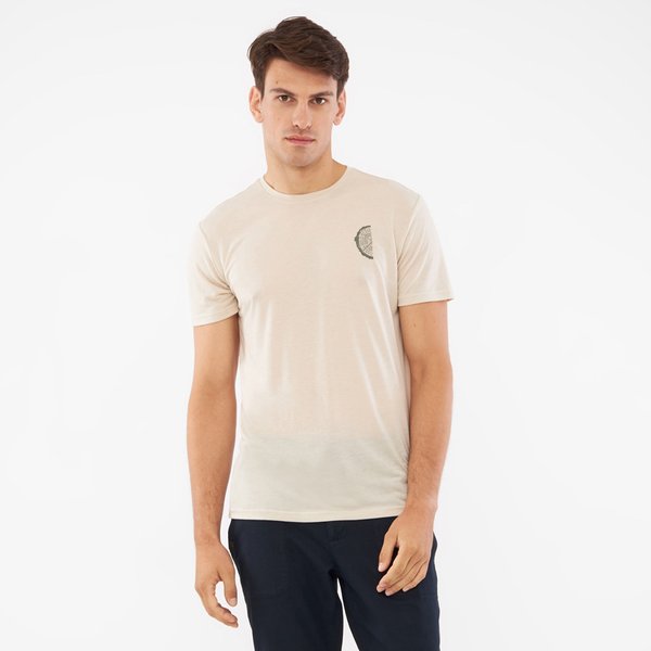 Koszulka męska Rune Bamboo Man Viking - beżowy