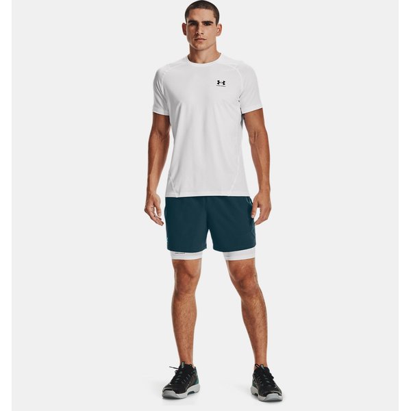 Spodenki kompresyjne męskie HeatGear Under Armour - white
