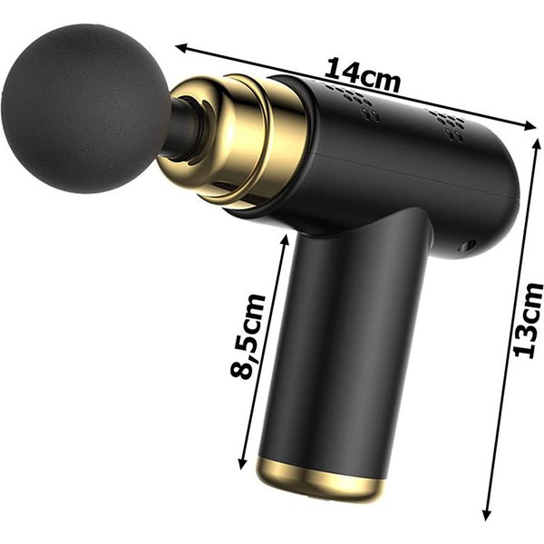 Pistolet do masażu wibracyjny z wymiennymi końcówkami