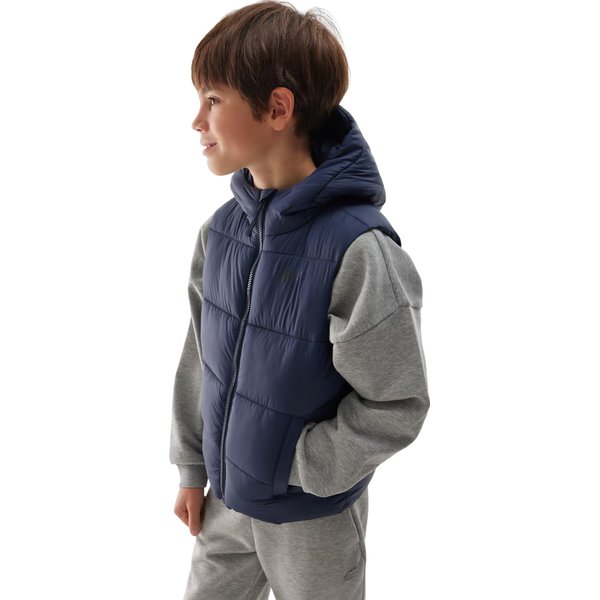 Kamizelka puchowa chłopięca TVJAM134 4F - granat